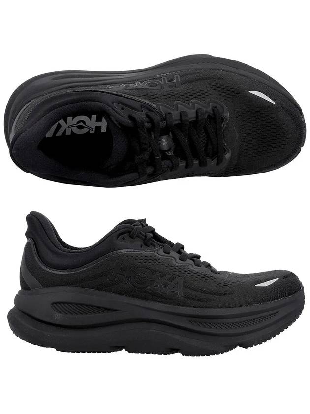 Bondi 9 Low Top Sneakers Black - HOKA ONE ONE - BALAAN 3