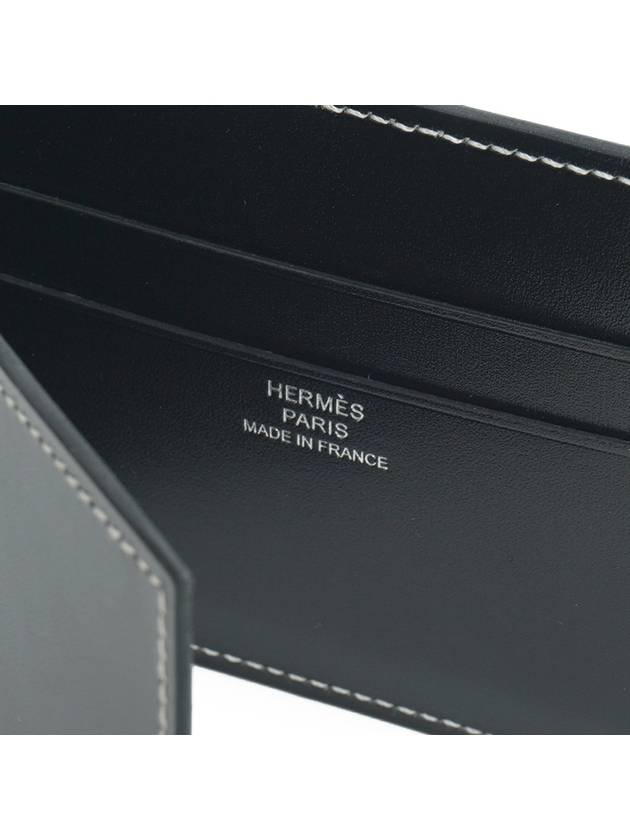 Card wallet H Sellier VEAU BOX 89 black full set - HERMES - BALAAN 9