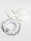 CC chain leather hairband hair giblet champagne gold AA8256 - CHANEL - BALAAN 3