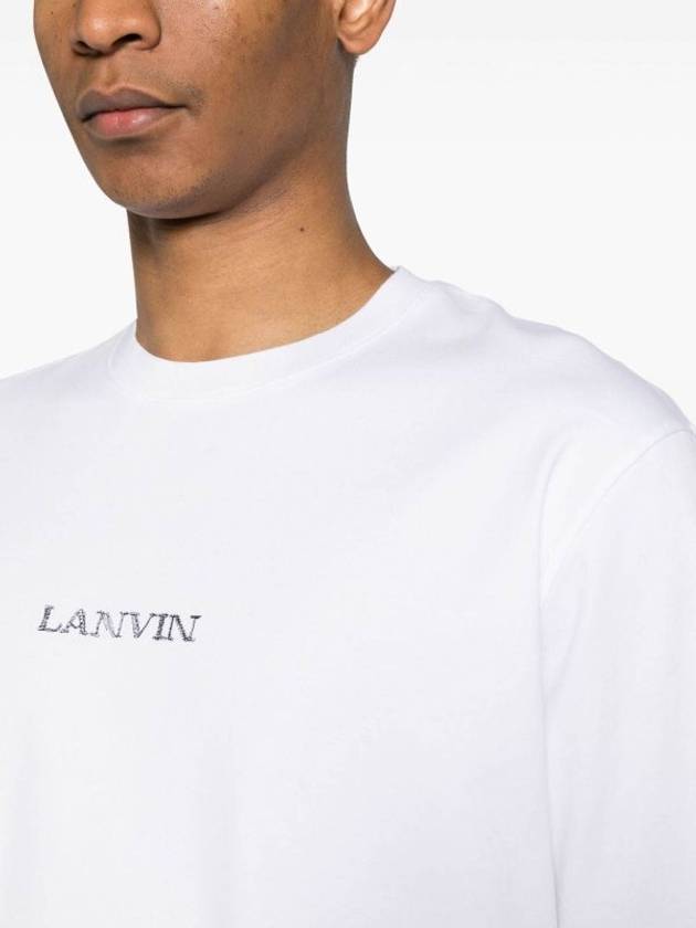 Logo embroidered short sleeve tee - LANVIN - BALAAN 3