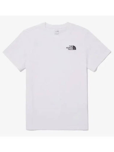 The North Face KIDS Cotton Basic Short Sleeve Round Tee NT7UQ36S WHT - THE NORTH FACE - BALAAN 1