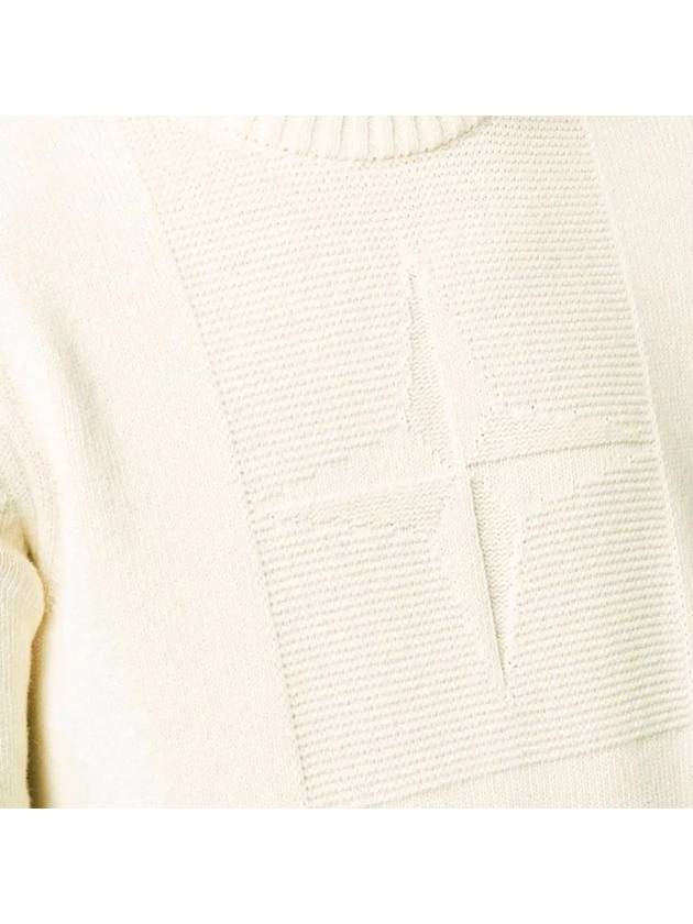 Comfort Wool Cotton Knit Top Ivory - STONE ISLAND - BALAAN 5