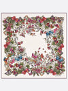 Mexico Millefiori 90 Square Scarf Offwhite Multicolor Silk Twill - DIOR - BALAAN 6