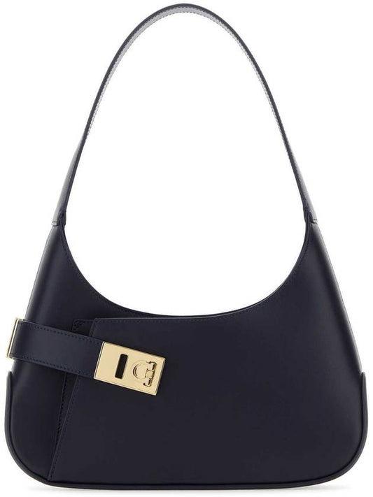 Smooth Caprether Medium Shoulder Bag Navy - SALVATORE FERRAGAMO - BALAAN 2