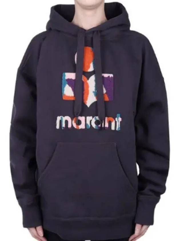 Mansel Big Logo Print Hoodie Fade Night - ISABEL MARANT - BALAAN 2