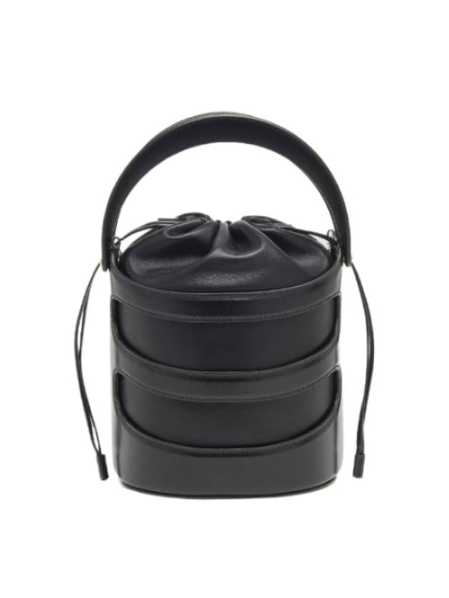 The Rise Leather Bucket Bag Black - ALEXANDER MCQUEEN - BALAAN 4