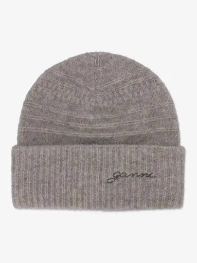 Logo embroidered knit beanie A6061 - GANNI - BALAAN 2