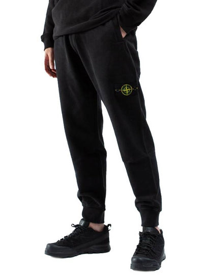 Signature Wappen Patch Cotton Baggy Pants Black - STONE ISLAND - BALAAN 2