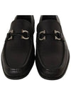 Gancini Suede Moccasin Loafers Black - SALVATORE FERRAGAMO - BALAAN 4