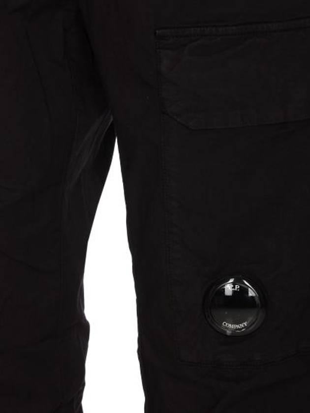 Twill Stretch Regular Utility Straight Pants Black - CP COMPANY - BALAAN 4