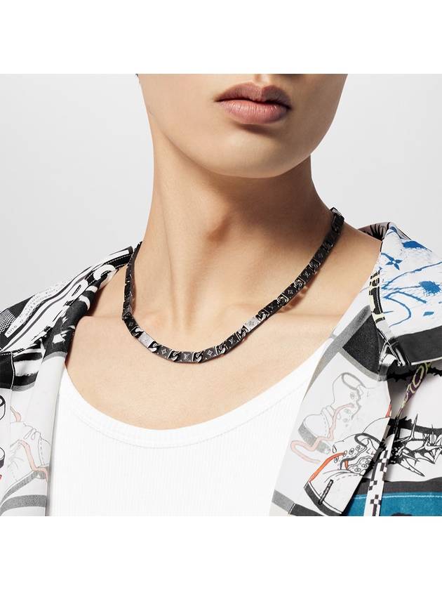 Monogram Tied Up Necklace Dark Ruthenium M01782 - LOUIS VUITTON - BALAAN 3