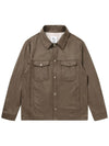 Men's Suede Outer Jacket Brown - SOLEW - BALAAN 2