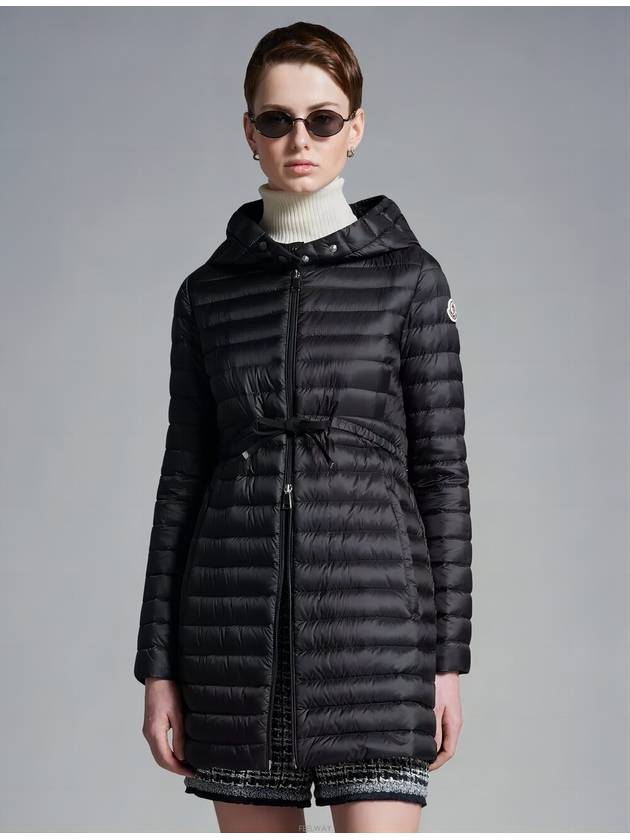 Women's Barbel Long Down Padding Black - MONCLER - BALAAN 3