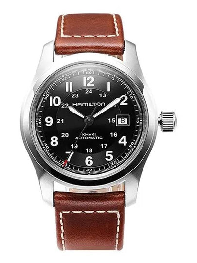 Khaki Field Leather Watch Black - HAMILTON - BALAAN 2