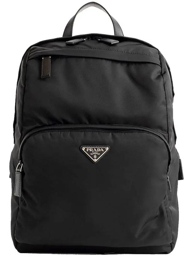 Triangle Logo Re-Nylon Backpack Black - PRADA - BALAAN 3