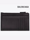 Zipper Leather Card Wallet Black - BALENCIAGA - BALAAN 4