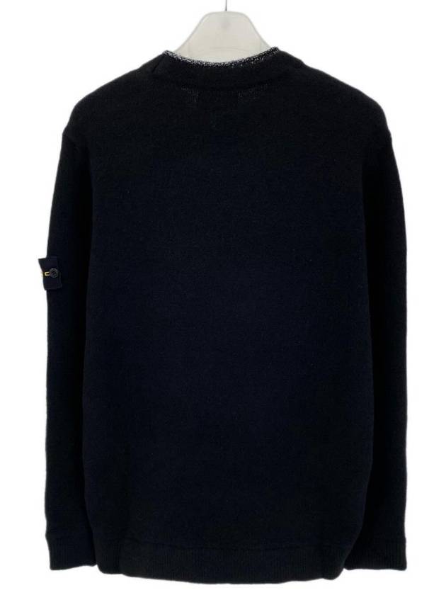 Waffen Patch Crew Neck Sweatshirt Black - STONE ISLAND - BALAAN 6