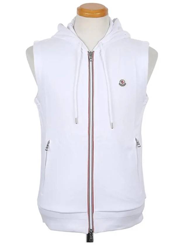 8431300 80065 001 White Hooded Vest - MONCLER - BALAAN 1