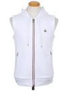 8431300 80065 001 White Hooded Vest - MONCLER - BALAAN 1