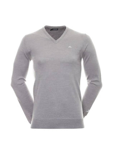 Men's Golf Lymann Knit Top Grey - J.LINDEBERG - BALAAN 1