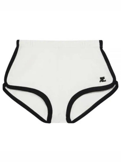 Logo Patch Trim Shorts White - COURREGES - BALAAN 2