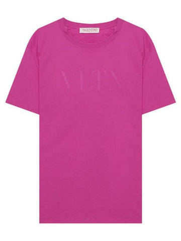 Garavani short sleeve t shirt 692541 Pink - VALENTINO - BALAAN 1