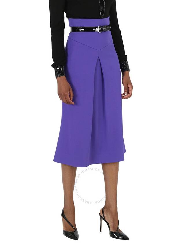 Women s H Line Skirt Moschino Ladies Purple High Waist Belted Brand Size 38 US 4 - MOSCHINO - BALAAN 3