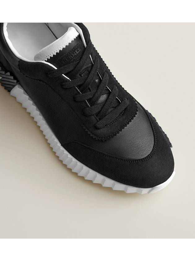 Bouncing Leather Low Top Sneakers Noir - HERMES - BALAAN 5