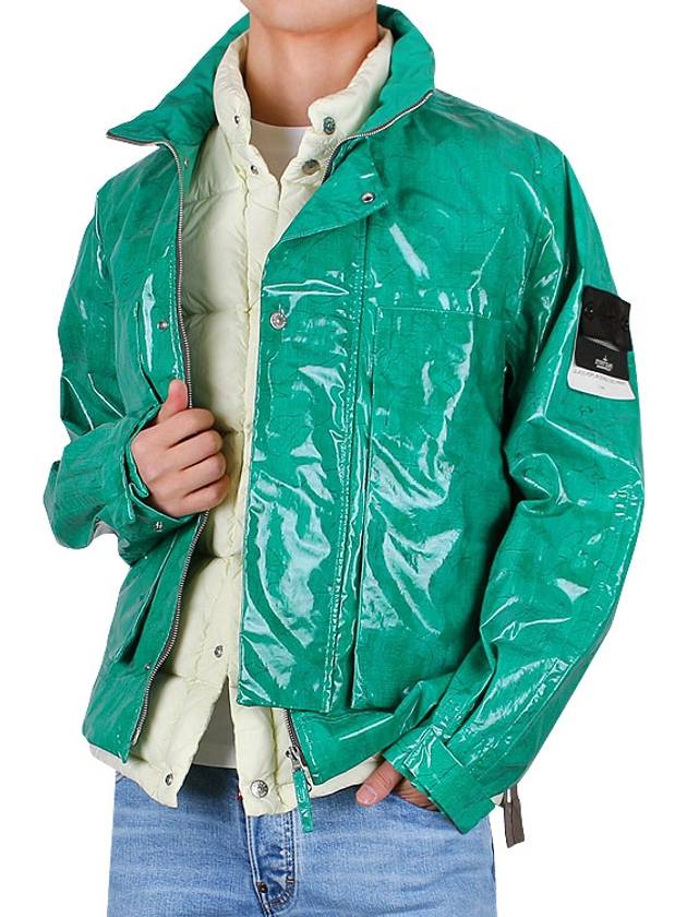 Shadow Glass Poplin Jacket Green - STONE ISLAND - BALAAN 4