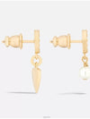 Petit CD Lucky Charms Earrings Gold Finish Metal - DIOR - BALAAN 4