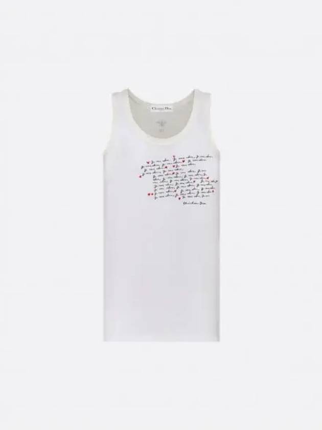 Amour embroidery tank top 453T24A4546 X0200 - DIOR - BALAAN 1