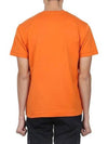 Logo Patch Short Sleeves T-Shirt Orange - STONE ISLAND - BALAAN 4