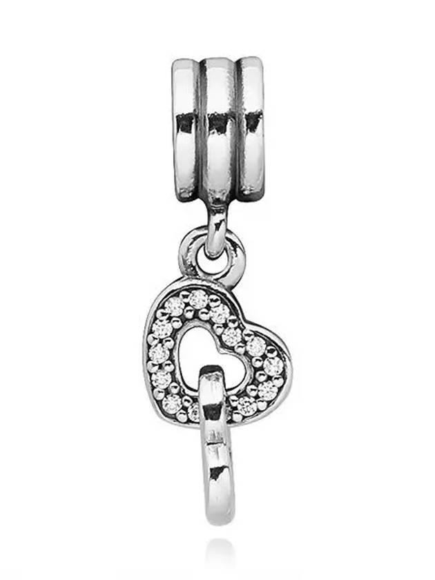 Interlock Hearts Pendant Dangle Bracelet Charm Silver - PANDORA - BALAAN 4