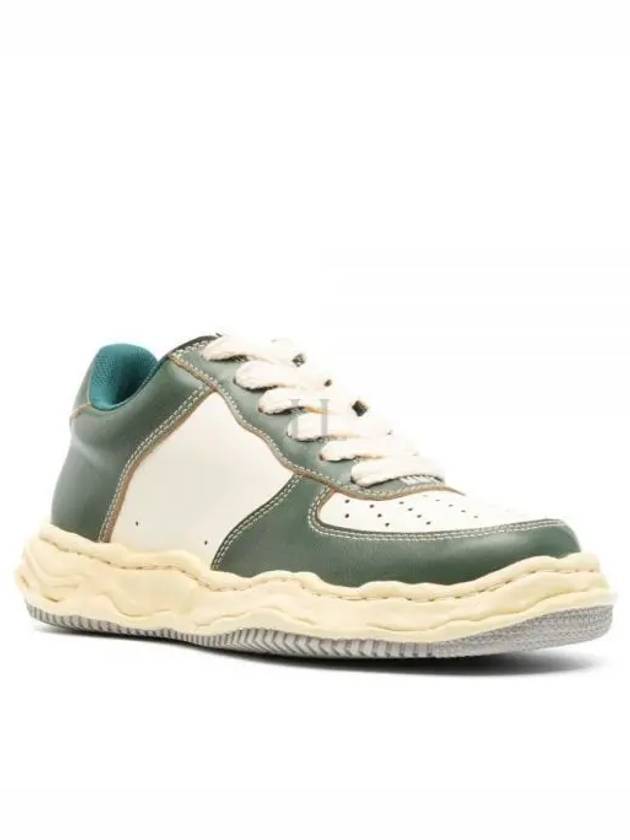 Wayne OG Sole VC Leather Low Top Sneakers White Green - MIHARA YASUHIRO - BALAAN 2