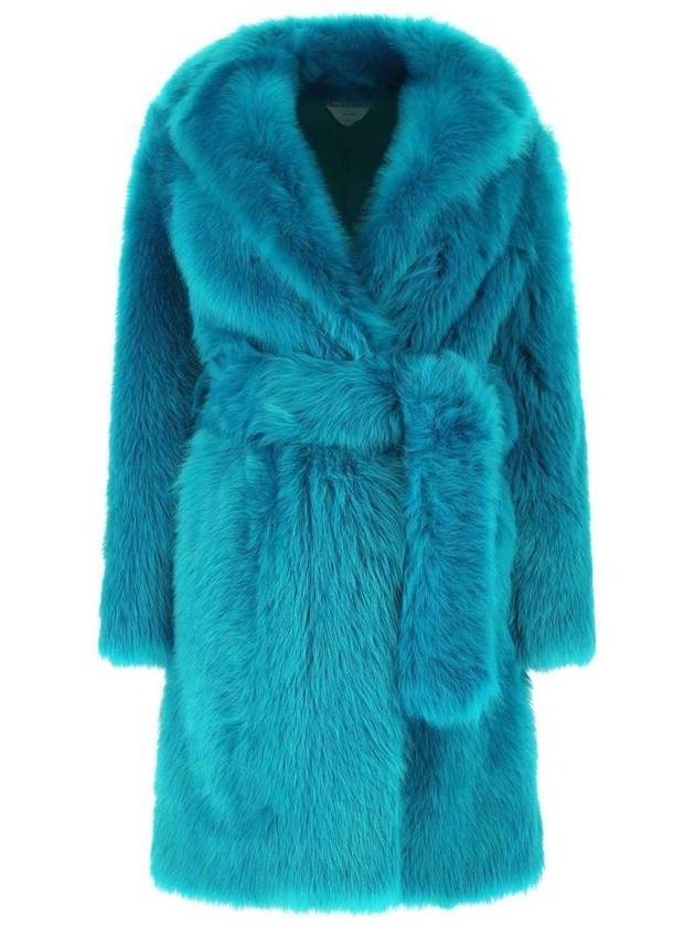 Lambskin Fur Coat Blue - BOTTEGA VENETA - BALAAN 2