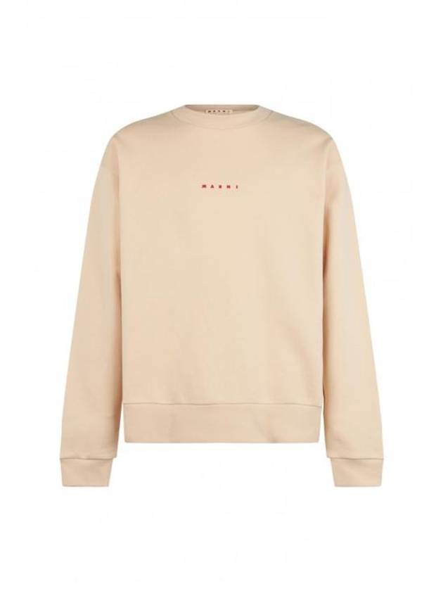 Mini Logo Organic Cotton Sweatshirt Beige - MARNI - BALAAN 1