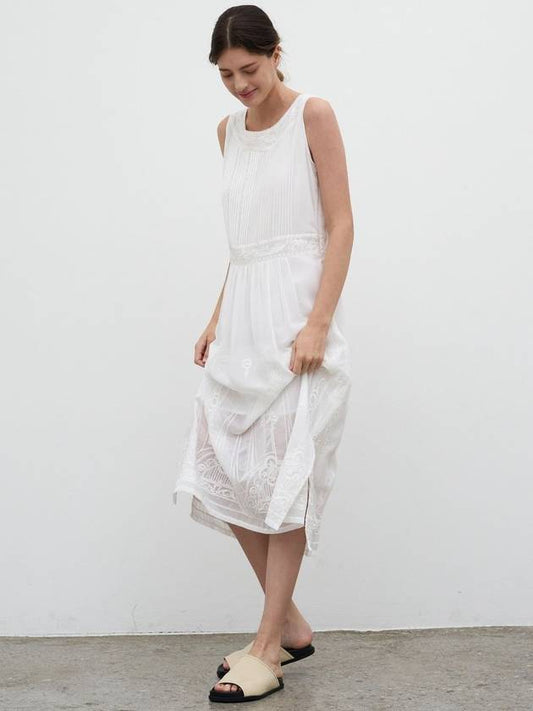 Lace sleeveless dress white - MITTE - BALAAN 2