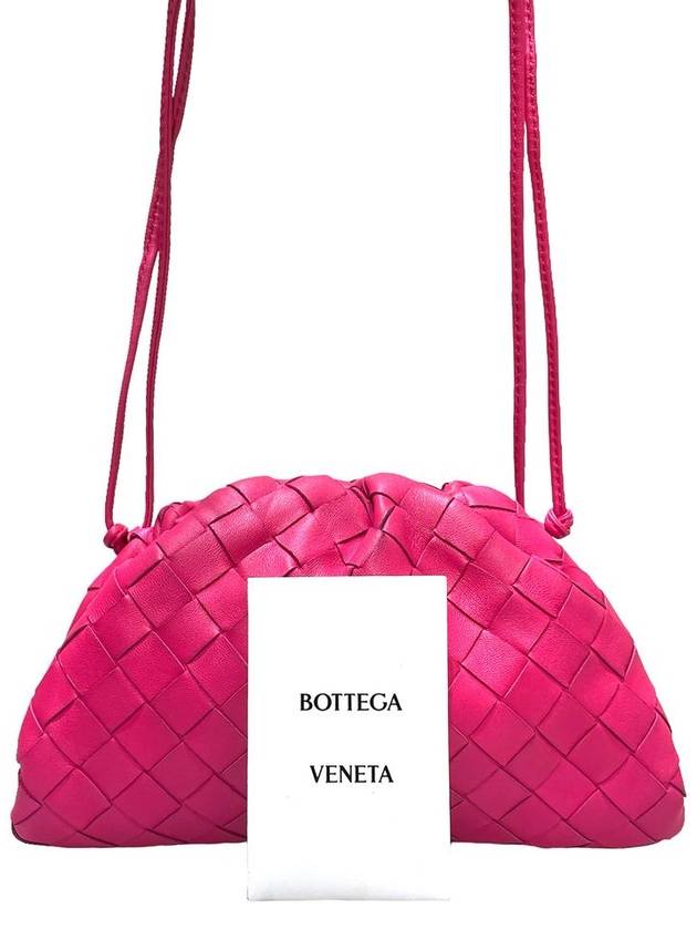 Women s 585852 Intrecciato hot pink color dumpling bag mini cross - BOTTEGA VENETA - BALAAN 10