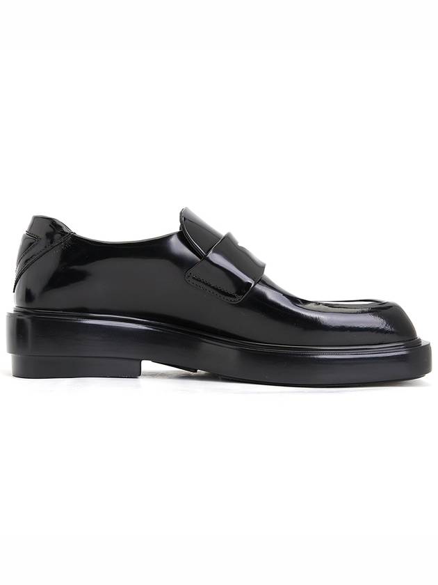 Square Toe Leather Loafers Black - PRADA - BALAAN 5