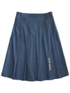 Summer denim long pleated skirt BLUE - MONBIRDIE GOLF - BALAAN 5