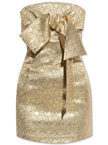 Dsquared2 Short Dress With Bare Shoulders, Women's, Gold - DSQUARED2 - BALAAN 1