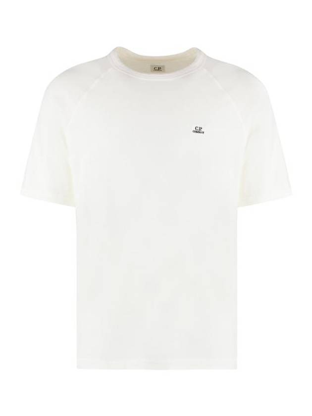 30/1 Sponge Fleece Short Sleeve Sweatshirt White - CP COMPANY - BALAAN 2