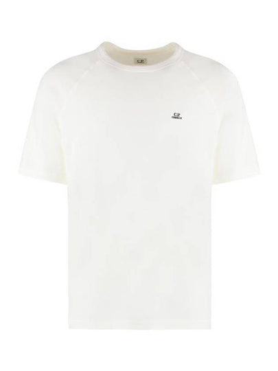 30/1 Sponge Fleece Short Sleeve Sweatshirt White - CP COMPANY - BALAAN 2