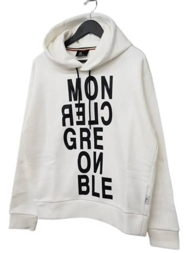 8001650 829EQ 001 Lettering Hoodie White - MONCLER - BALAAN 3