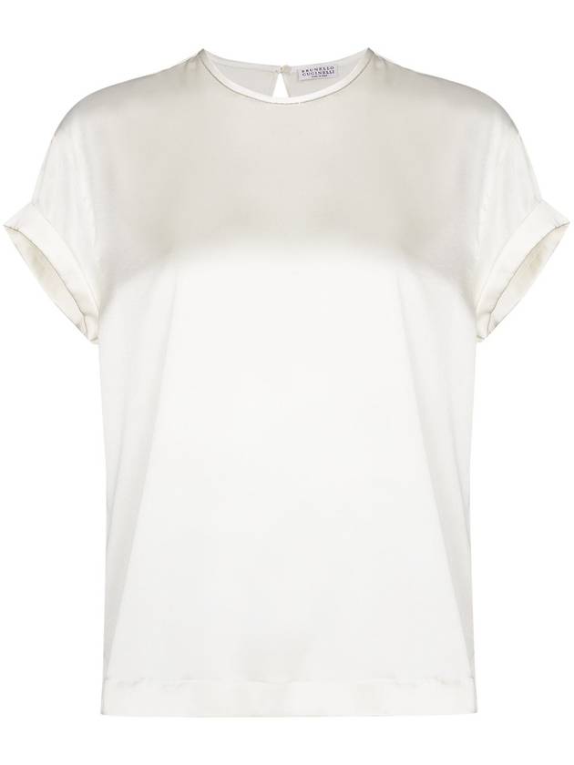 T-SHIRT WITH JEWELRY DETAIL - BRUNELLO CUCINELLI - BALAAN 2