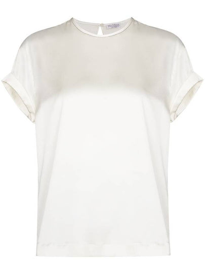 T-SHIRT WITH JEWELRY DETAIL - BRUNELLO CUCINELLI - BALAAN 2