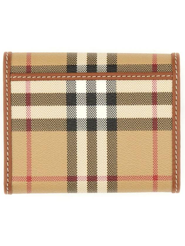 Check Half Wallet Beige - BURBERRY - BALAAN 4