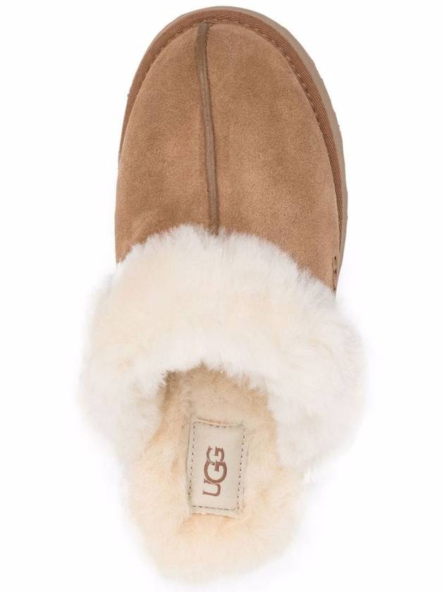 Women's Diskett Fleece Platform Slippers Brown - UGG - BALAAN 5