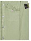 Cupro Cotton Twill Over Long Sleeve Overshirt Jacket Sage Green - STONE ISLAND - BALAAN 4