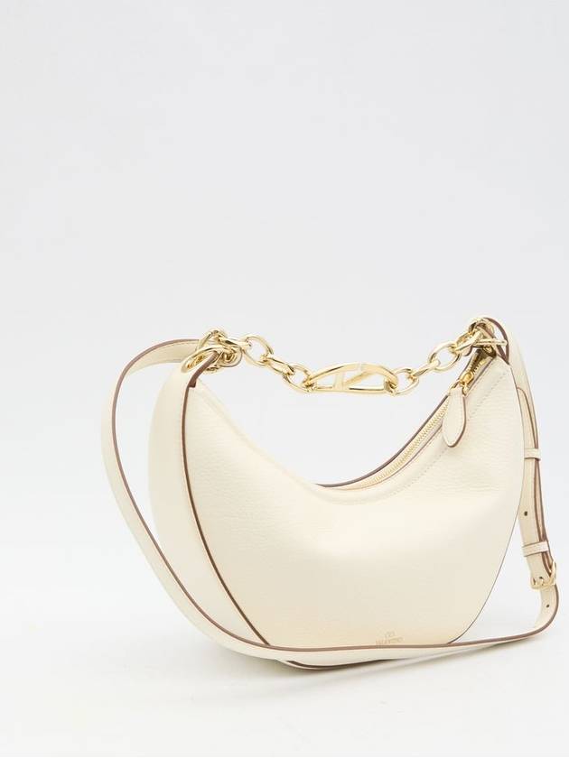 V Logo Zip-Up Medium Tote Bag Ivory - VALENTINO - BALAAN 3